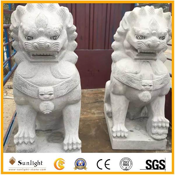 outdoor life size white marble lion s