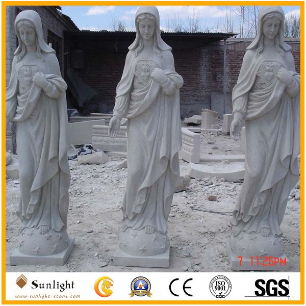 Life Size White Marble Mary Statue