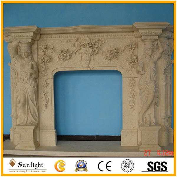 travertine marble fireplace Mantel su