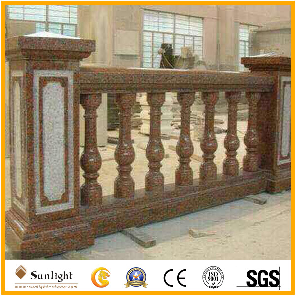 Red Granite Balusters and Handrail fo