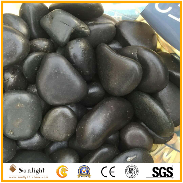 Natural River Stone Black Pebble with