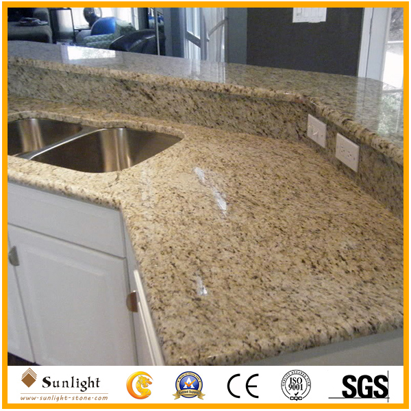 gold granite kitchen top