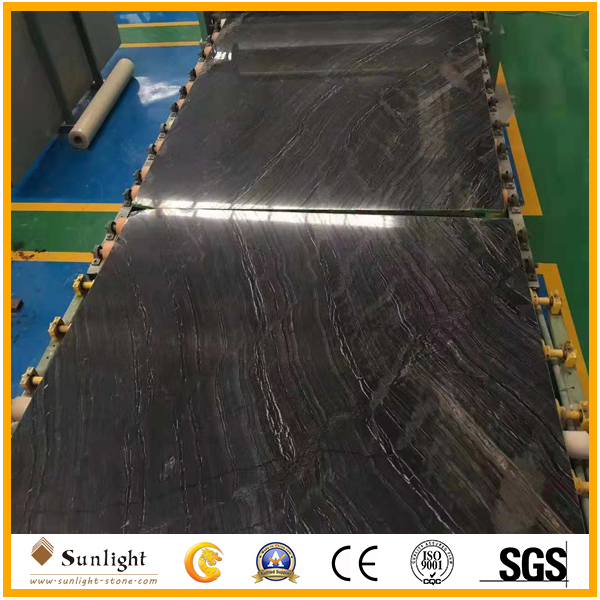 book match ancient wood black marble 