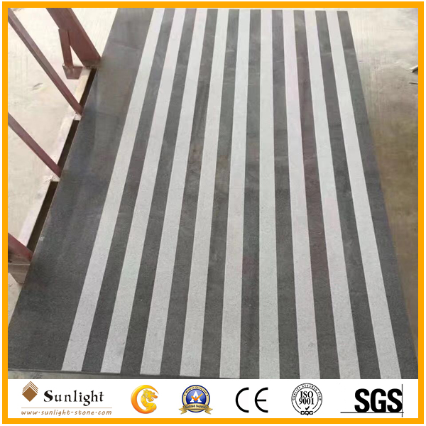 G654 steps with sandblasted stripes