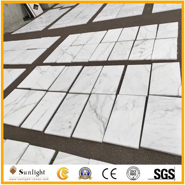calatta white marble flooring tiles