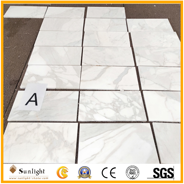 calatta white marble tiles
