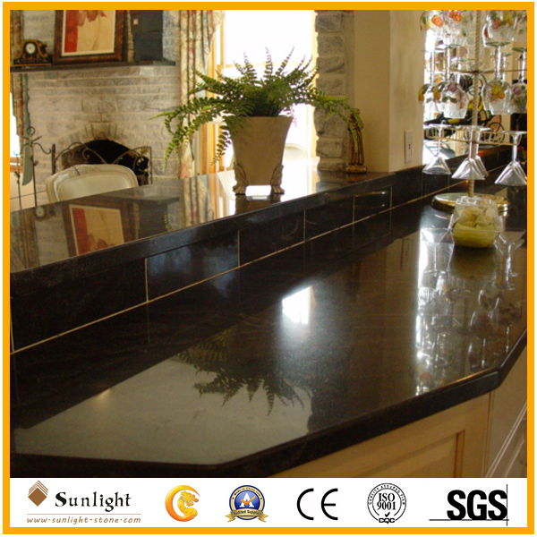 black granite kitchen countertop