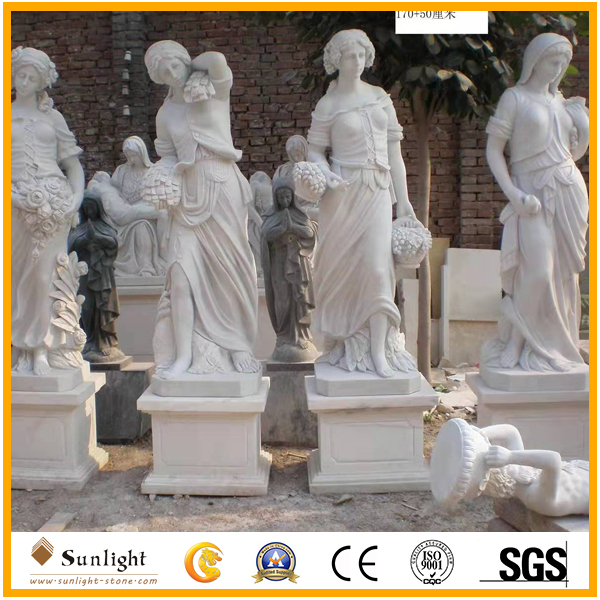 pure white marble sculpture