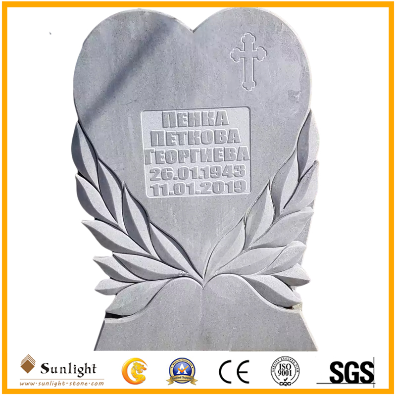White Marble/ Granite Tombstone for M