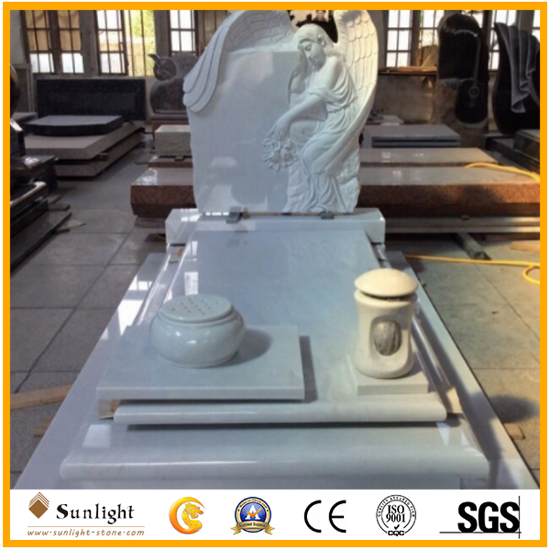 White Marble Stone Tombstone and Monu
